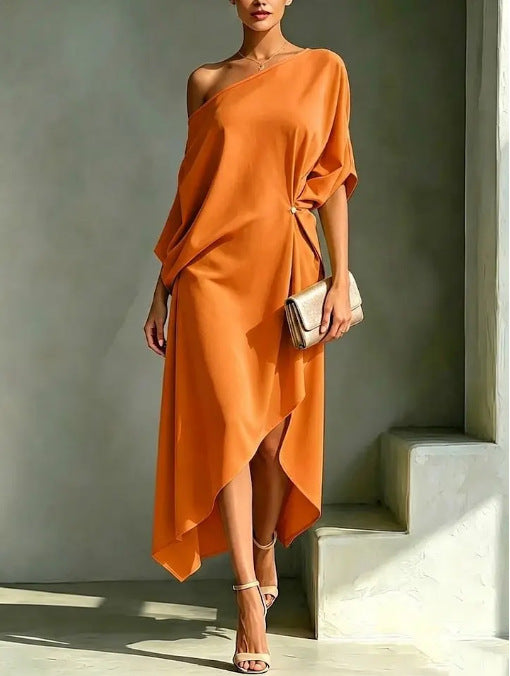 Beatrice asymmetric fluid maxi dress – image 6