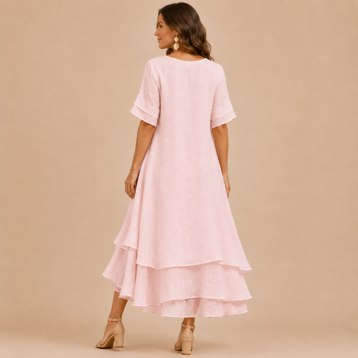 Vivienne tiered linen maxi dress – image 2
