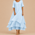 Vivienne tiered linen maxi dress – image 5