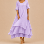Vivienne tiered linen maxi dress – image 6