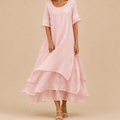 Vivienne tiered linen maxi dress