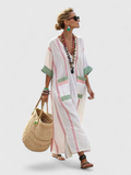 Mona striped linen maxi dress