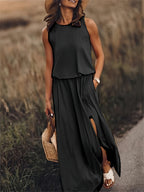 Saskia sleeveless blouson maxi dress – image 4