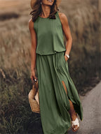 Saskia sleeveless blouson maxi dress – image 7