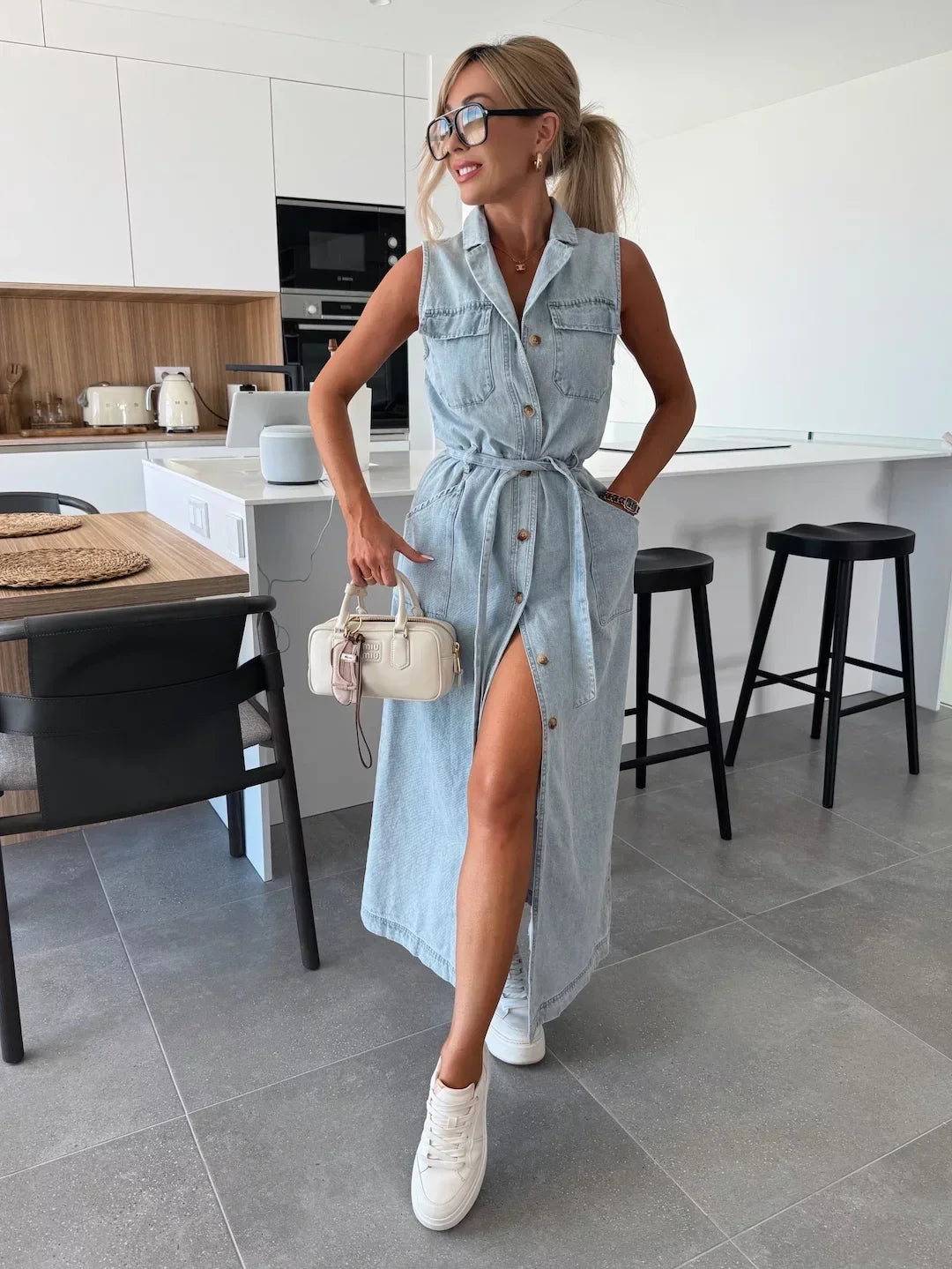 Noemie | Understated Denim Dress