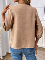 Livia zip front v neck blouse – image 7