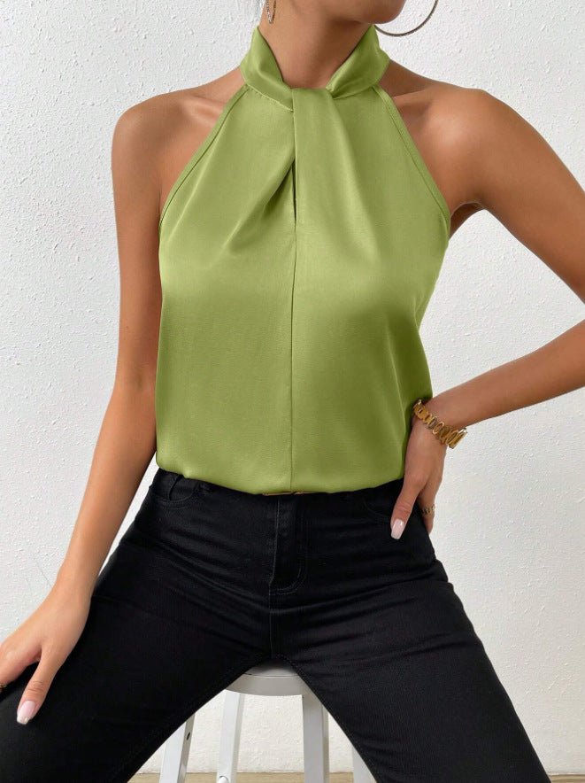 Natalie satin halter neck top – image 12