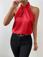 Natalie satin halter neck top – image 10