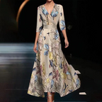 Yuna floral wrap dress in blue