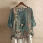Adalyn retro print blouse