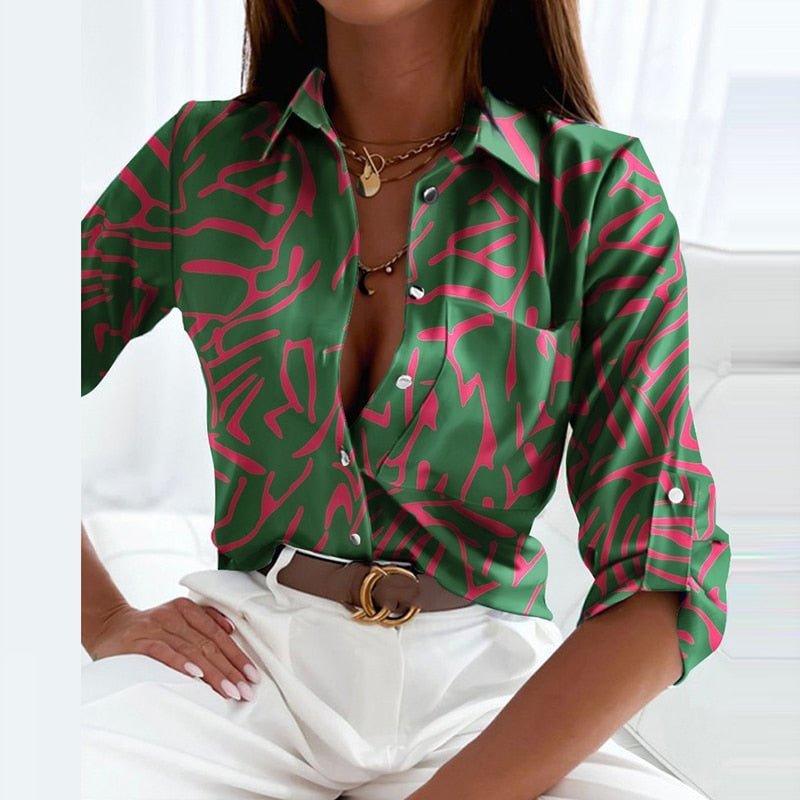 Jessie collared printed blouse – image 15