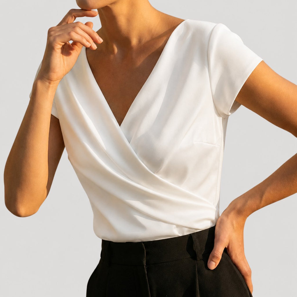 Adaline v neck wrap blouse – image 3