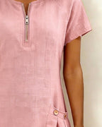 Noor midi dress with zip pockets – image 21