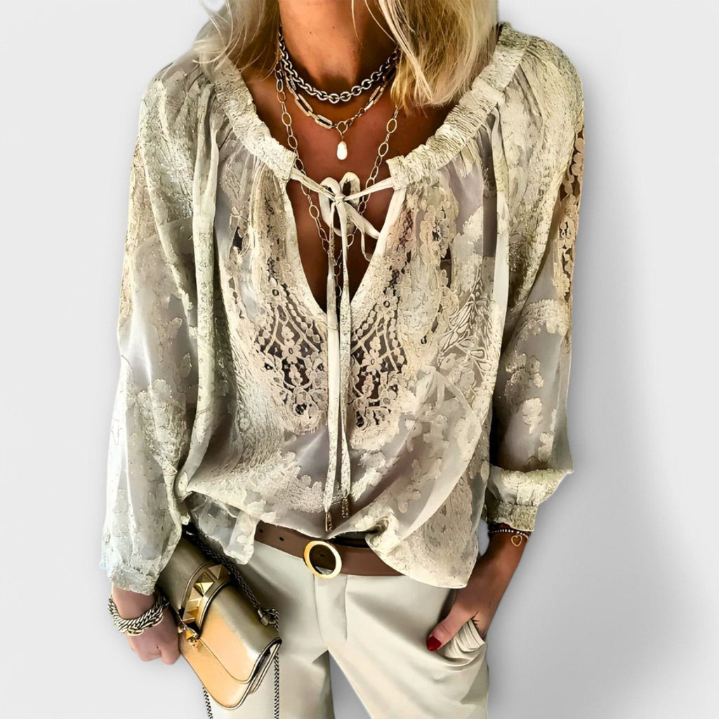 Milana tie neck blouse – image 4