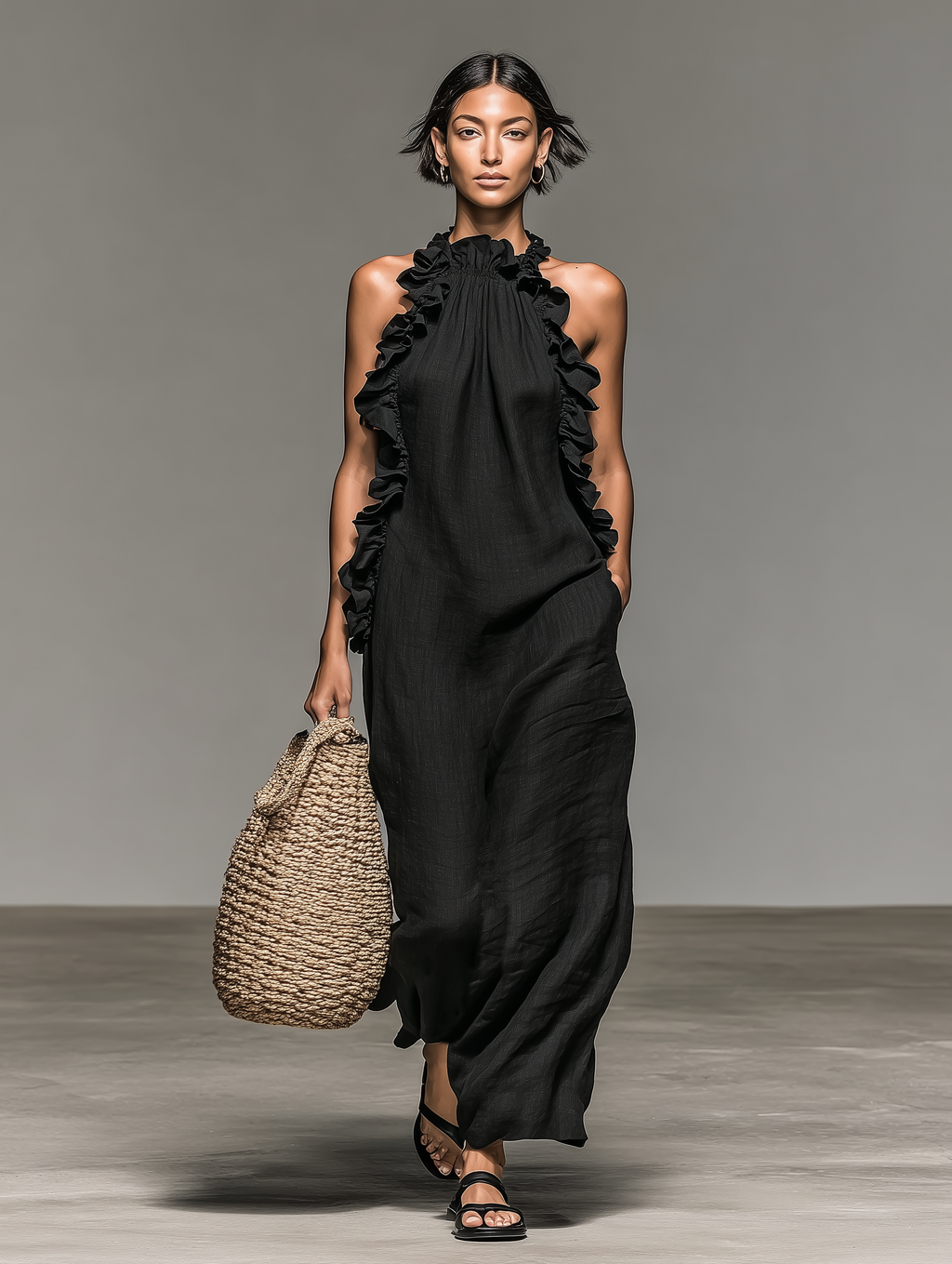 Leonie ruffled maxi dress – image 2
