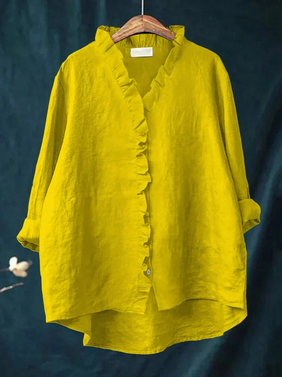 Diana ruffle v neck blouse – image 4