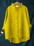 Diana ruffle v neck blouse – image 4