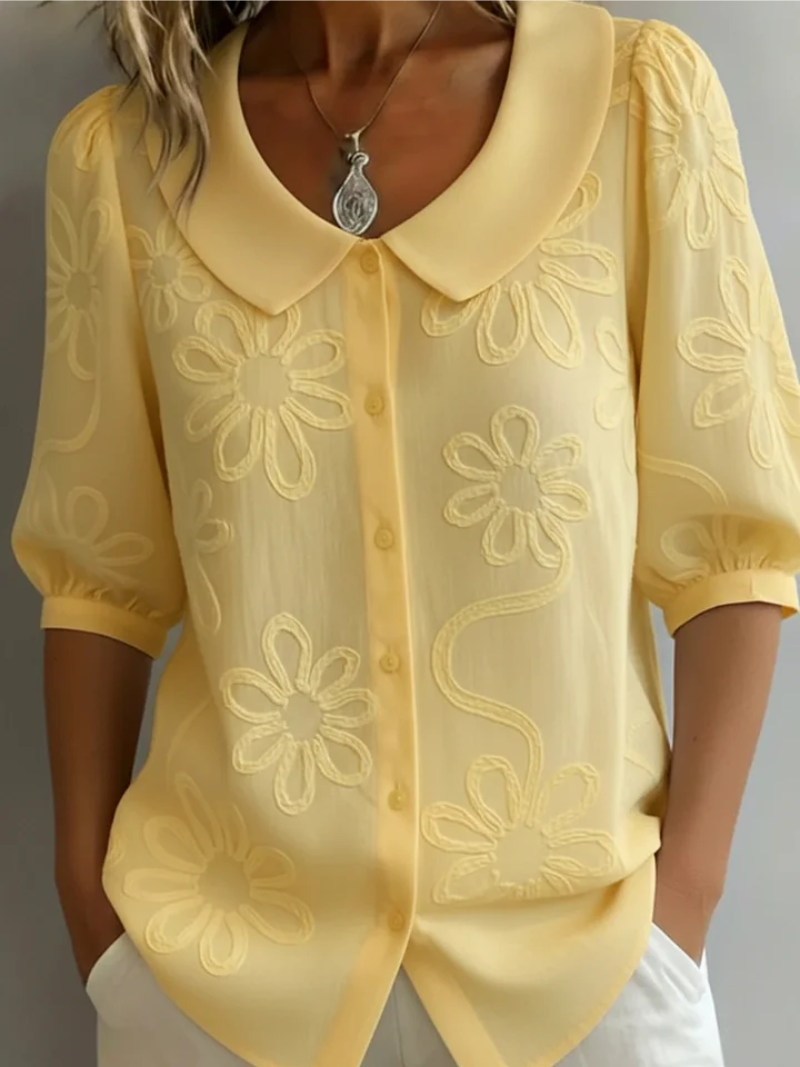 Bailey embroidered floral blouse