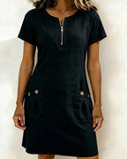 Noor midi dress with zip pockets – image 3