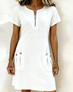Noor midi dress with zip pockets – image 4