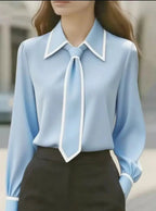 Aveline contrast tie blouse – image 4