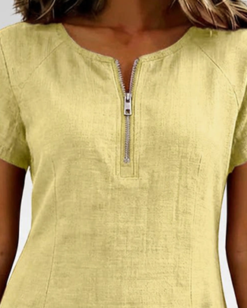 Noor midi dress with zip pockets – image 23