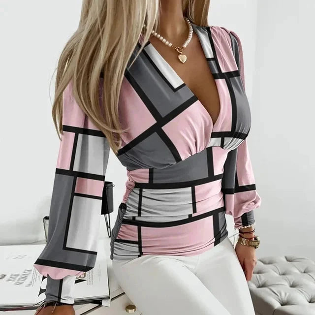 Eliana deep v neck blouse – image 11