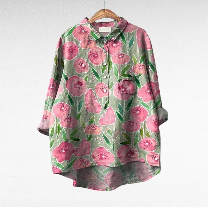 Catalina printed long sleeve blouse – image 7
