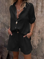 Manon two piece short linen set – image 2