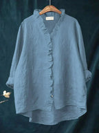 Diana ruffle v neck blouse – image 5