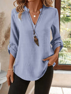 Julia refined v neck blouse – image 10