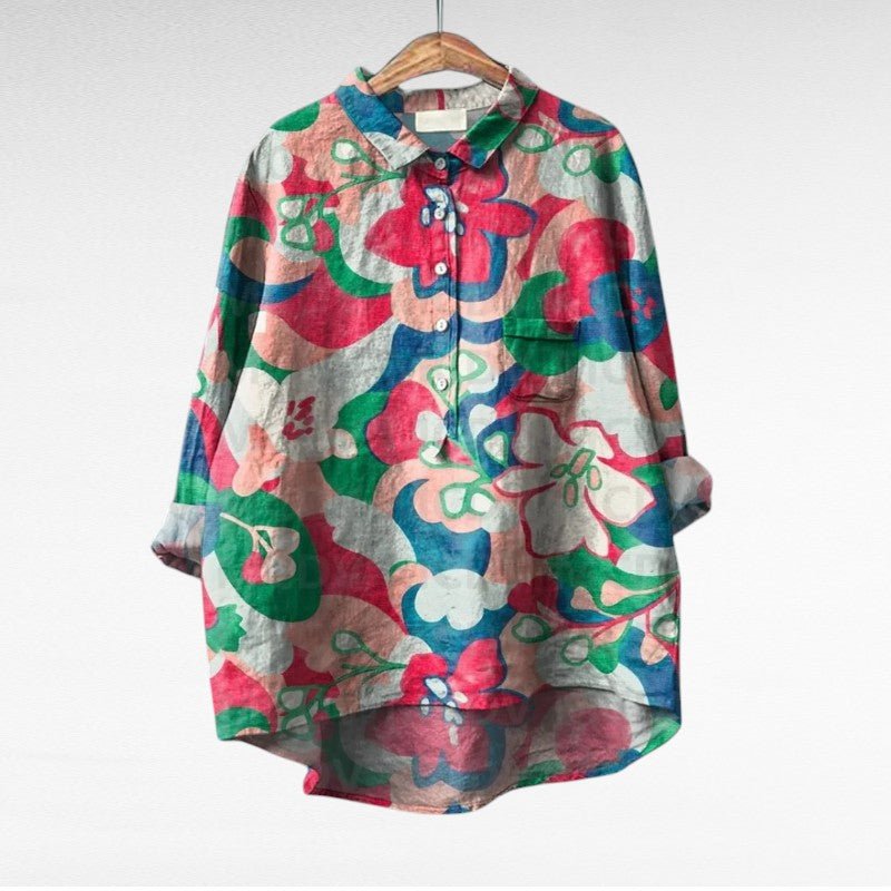 Catalina printed long sleeve blouse – image 8