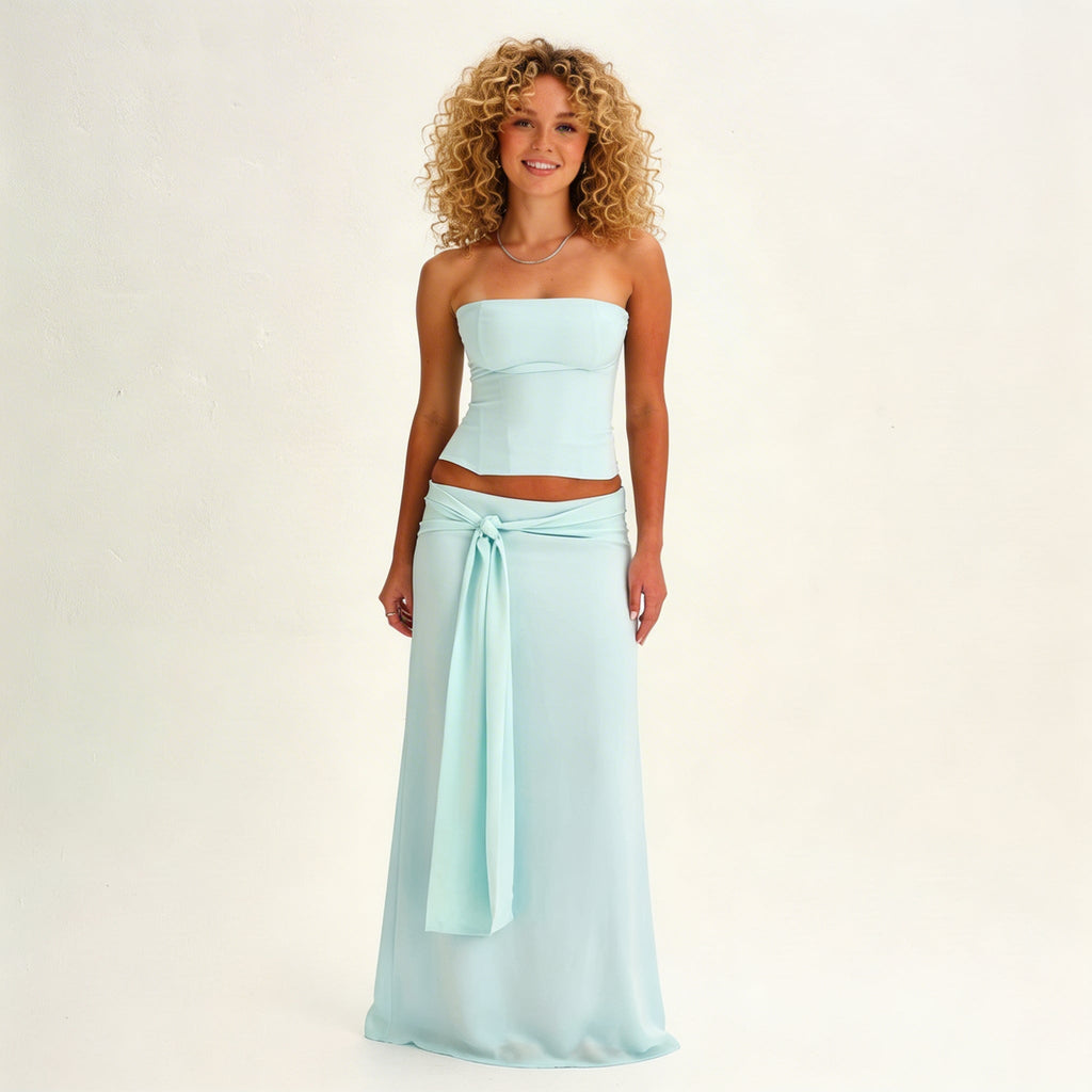 Celeste two piece corset top and wrap skirt set