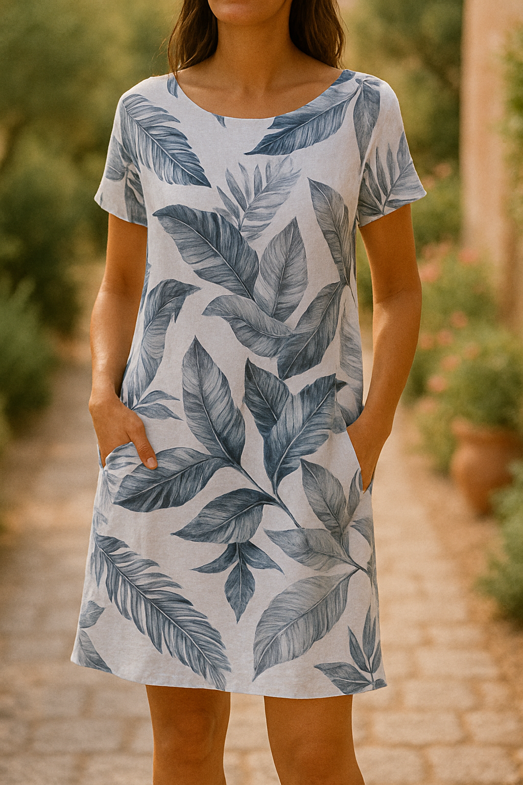 Harriet printed round neck dress – image 5