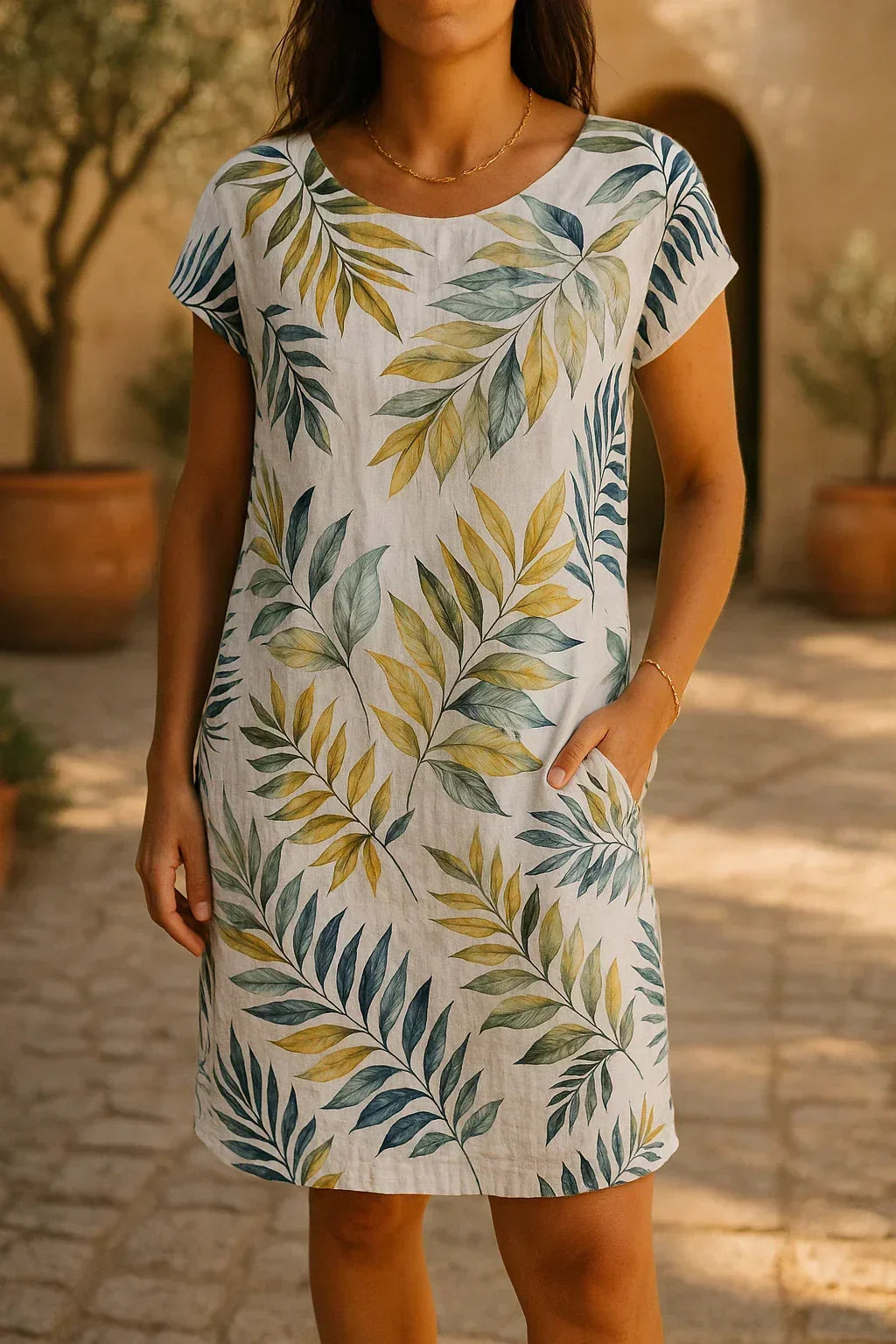 Harriet printed round neck dress – image 7