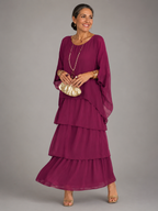 Frankie layered chiffon maxi dress