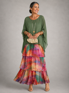 Frankie layered chiffon maxi dress
