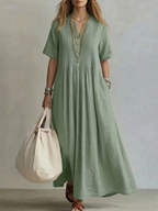 Fleur loose pleated maxi dress – image 3
