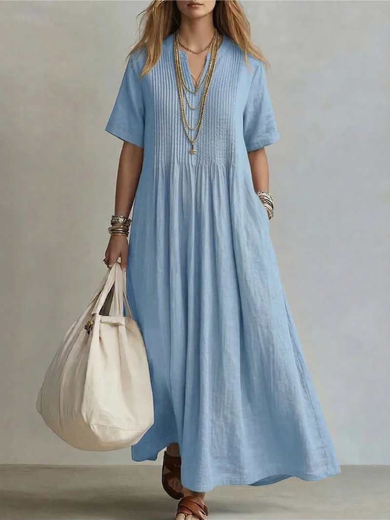 Fleur loose pleated maxi dress – image 4