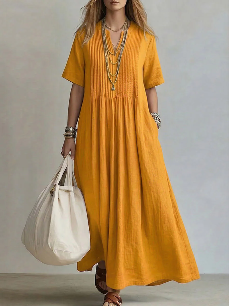 Fleur loose pleated maxi dress – image 5