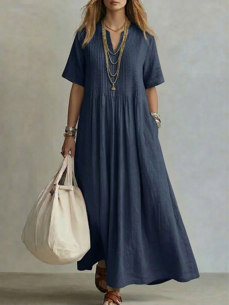 Fleur loose pleated maxi dress – image 6
