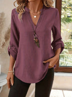 Julia refined v neck blouse – image 8