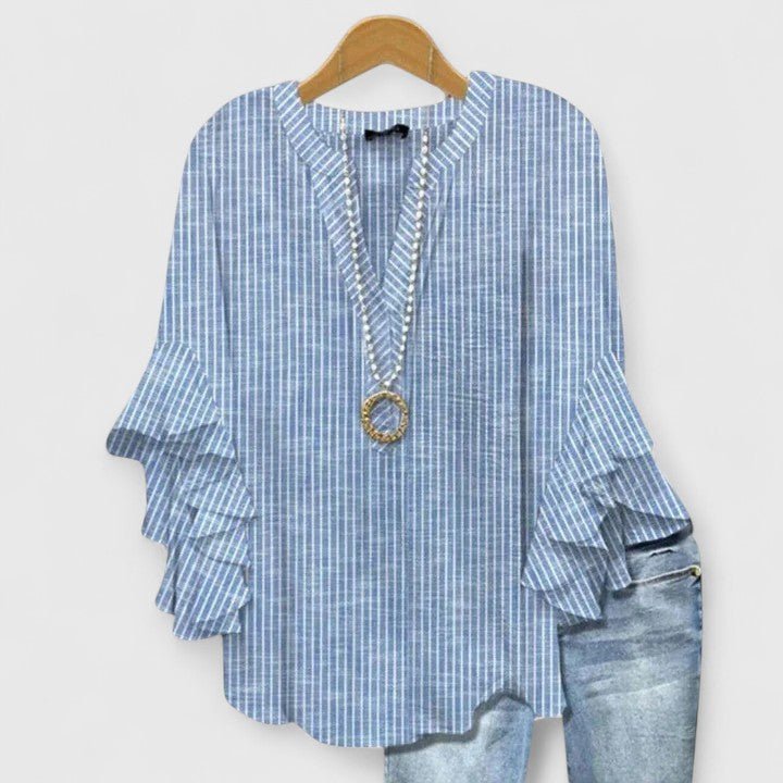 Caroline ruffle sleeve floral blouse – image 3
