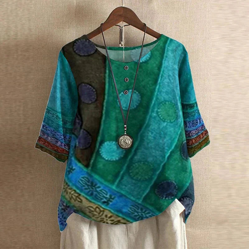Adalyn retro print blouse – image 3