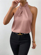 Natalie satin halter neck top – image 6