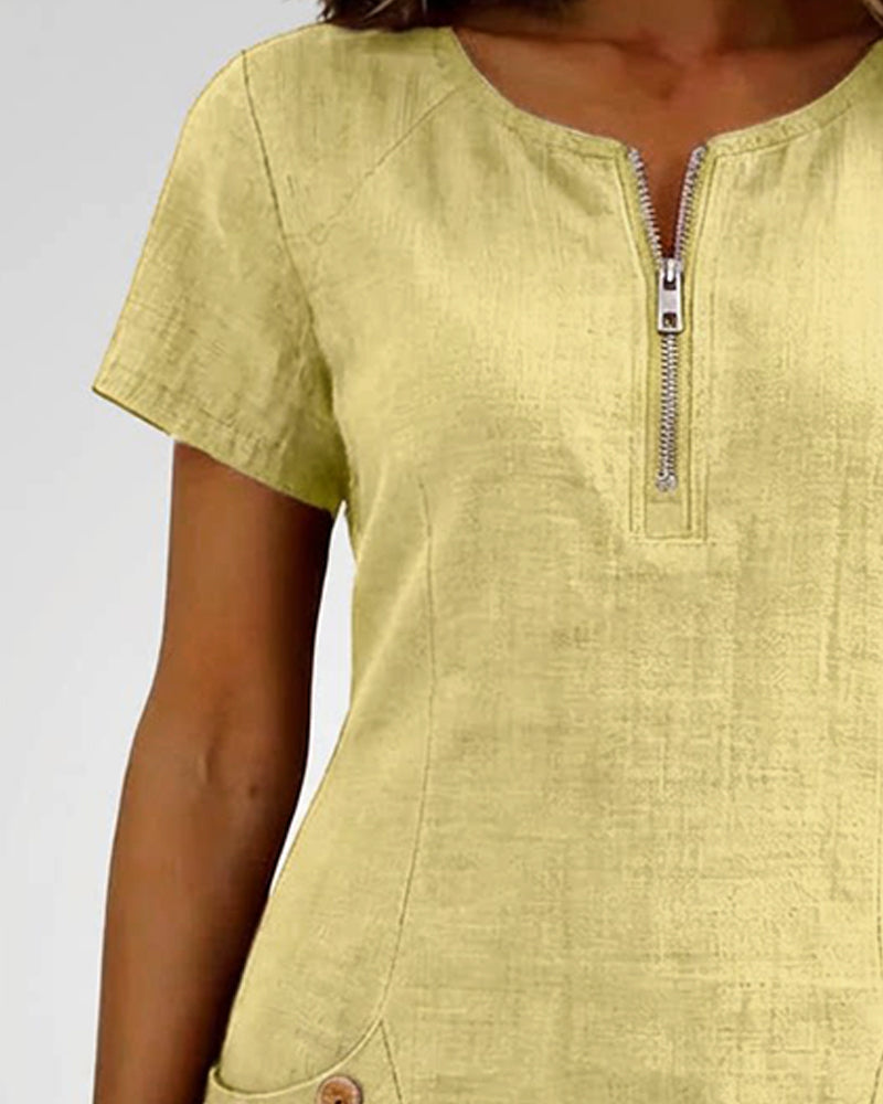 Noor midi dress with zip pockets – image 19