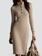 Estelle wedding guest midi dress with long sleeves
