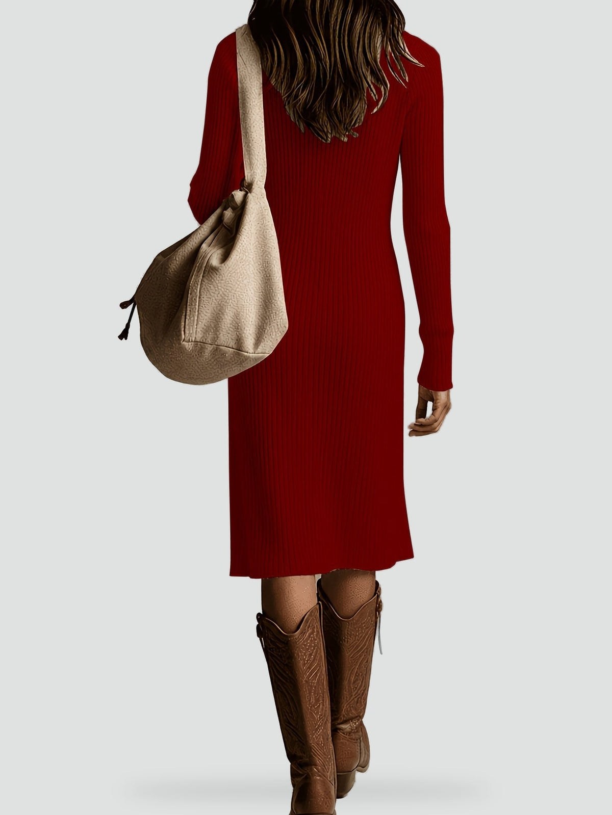 Estelle wedding guest midi dress, styled view