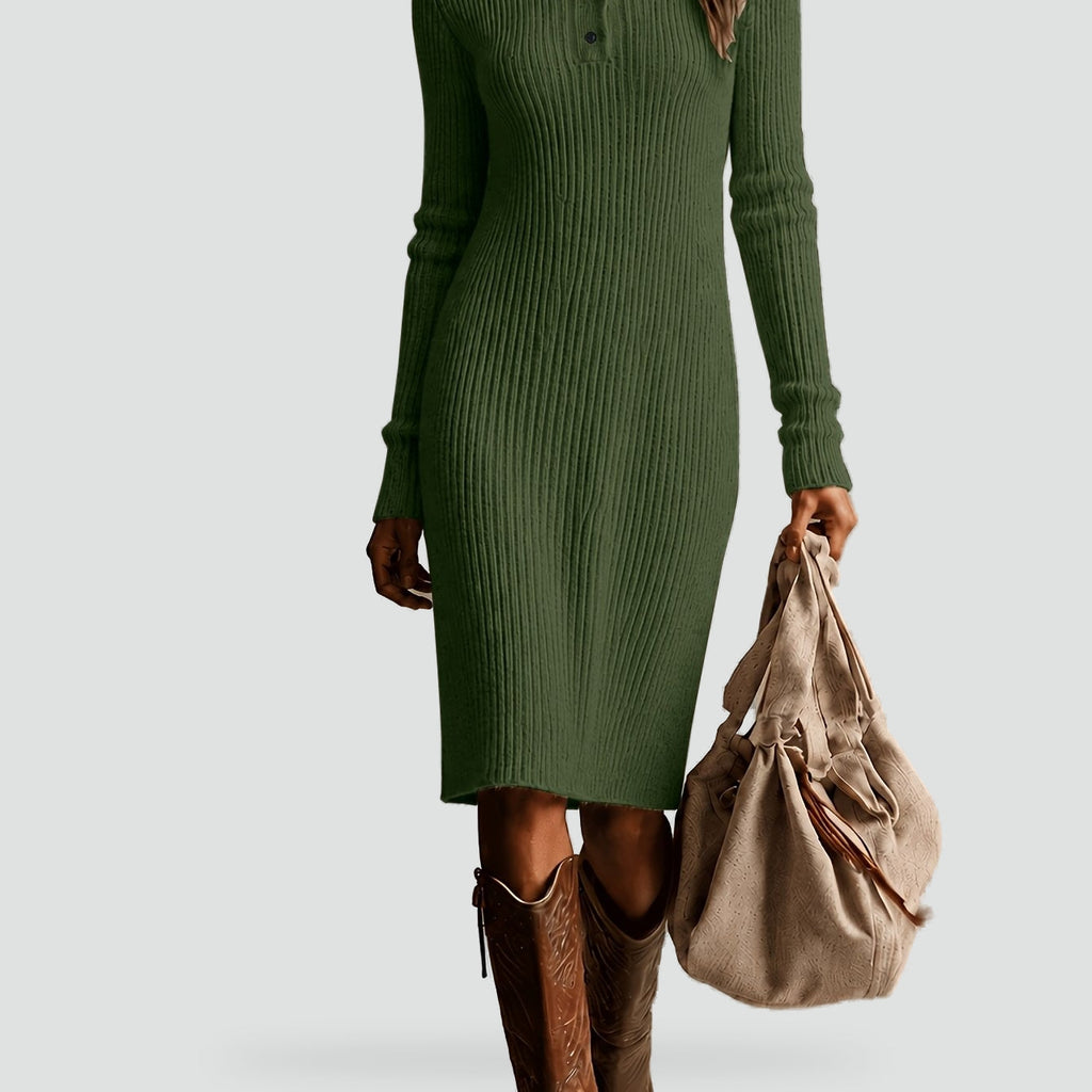 Estelle wedding guest midi dress, close up