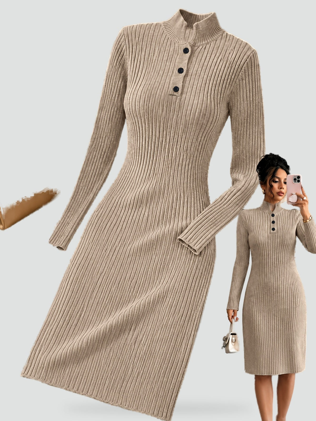 Estelle wedding guest midi dress, back view